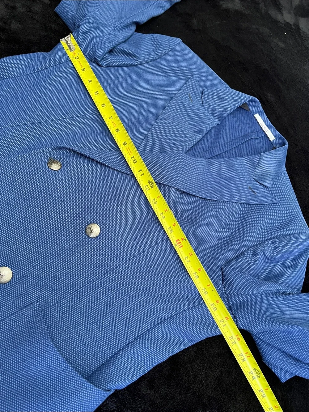 Italian Fugato, Giovanni Marques Men's Double-Breasted Blue Sport Blazer